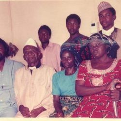 Pastor J.E Isholibo Saai, With his wife, some of his children and Grand children at Mkar Christian Hospital in 1986. He was one of the first NKST Pastors