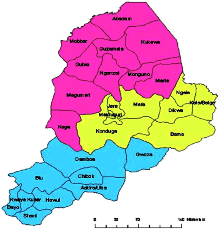 Borno List of 310 Council Wards and 27 Local Government Areas · Soluap