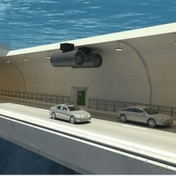 World First Floating Road, Tunnel,  in Norway