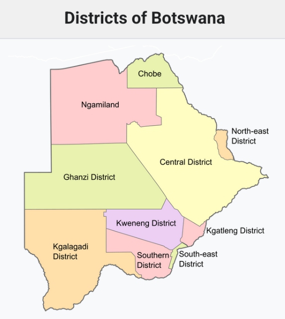 Botswana Districts and Their Capitals