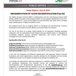 How Nigeria’s New Tax ID Affects MDAs, Government Workers 1000018589