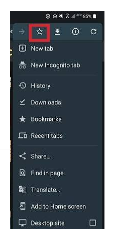 How to Bookmark a Page in Chrome on Android